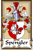 German Coat of Arms Wappen Bookplate  for Spengler