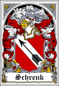 German Wappen Coat of Arms Bookplate for Schrenk