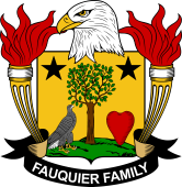 Coat of arms used by the Fauquier family in the United States of America