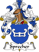 German Wappen Coat of Arms for Sprecher