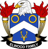 Coat of arms used by the Elwood family in the United States of America
