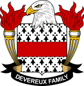 Coat of arms used by the Devereux family in the United States of America