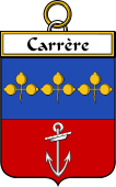 French Coat of Arms Badge for Carrère