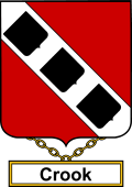 English Coat of Arms Shield Badge for Crook