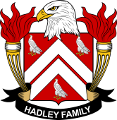 Coat of arms used by the Hadley family in the United States of America