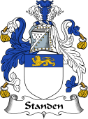 English Coat of Arms for the family Standen