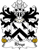 Welsh Coat of Arms for Rhys (AP Sir GRUFFUDD)