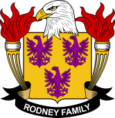Coat of arms used by the Rodney family in the United States of America