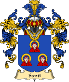 Italian Family Coat of Arms (v.25a) Santi