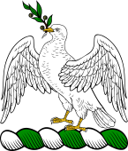Family Crest from England for: Ackers (Cheshire) Crest - A Dove Rising, in the Beak an Olive Branch