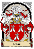 English Coat of Arms Bookplate for Rose (Roos)