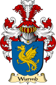 v.23 Coat of Family Arms from Germany for Wurmb