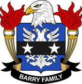 Coat of arms used by the Barry family in the United States of America