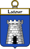French Coat of Arms Badge for Latour (Tour de la)