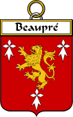 French Coat of Arms Badge for Beaupré