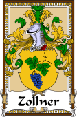 German Coat of Arms Wappen Bookplate  for Zollner