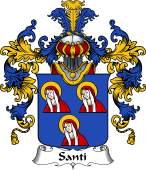 Italian Family Coat of Arms (v.25b) Santi
