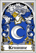 Danish Coat of Arms Bookplate for Krumme