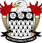 Coat of arms used by the Satterthwaite family in the United States of America