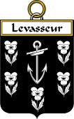 French Coat of Arms Badge for Levasseur (Vasseur le)