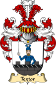v.23 Coat of Family Arms from Germany for Textor