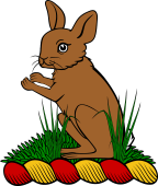 Family Crest from England for: Abriscourt Crest - A Hare in Grass