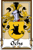 German Coat of Arms Wappen Bookplate  for Ochs