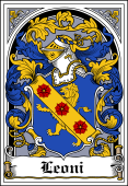 Italian Coat of Arms Bookplate for Leoni
