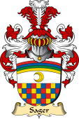 v.23 Coat of Family Arms from Germany for Sager