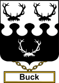 English Coat of Arms Shield Badge for Buck