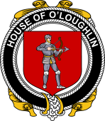 Irish Coat of Arms Badge for the O'LOUGHLIN family