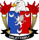 Coat of arms used by the Sibley family in the United States of America