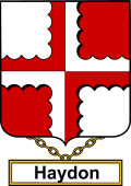 English Coat of Arms Shield Badge for Haydon