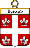French Coat of Arms Badge for Beraud