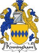 English Coat of Arms for the family Penningham