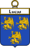 French Coat of Arms Badge for Lucas