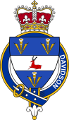 British Garter Coat of Arms for Davidson (Scotland)