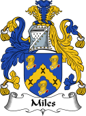 English Coat of Arms for the family Miles