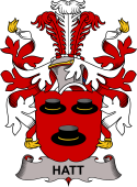 Coat of arms used by the Danish family Hatt