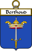 French Coat of Arms Badge for Berthoud