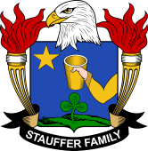 Coat of arms used by the Stauffer family in the United States of America