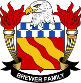 Coat of arms used by the Brewer family in the United States of America