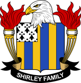 Coat of arms used by the Shirley family in the United States of America