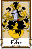 German Coat of Arms Wappen Bookplate  for Fehr