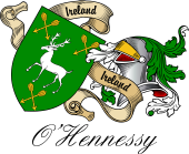 Sept (Clan) Coat of Arms from Ireland for O'Hennessy