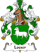 German Wappen Coat of Arms for Loeser