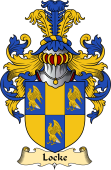 English Coat of Arms (v.23) for the family Locke