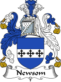 English Coat of Arms for the family Newsom or Newsam