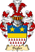 v.23 Coat of Family Arms from Germany for Degler