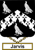 English Coat of Arms Shield Badge for Jarvis or Jervis